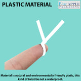 Blue Plastic Covered Twist Ties 5 inch