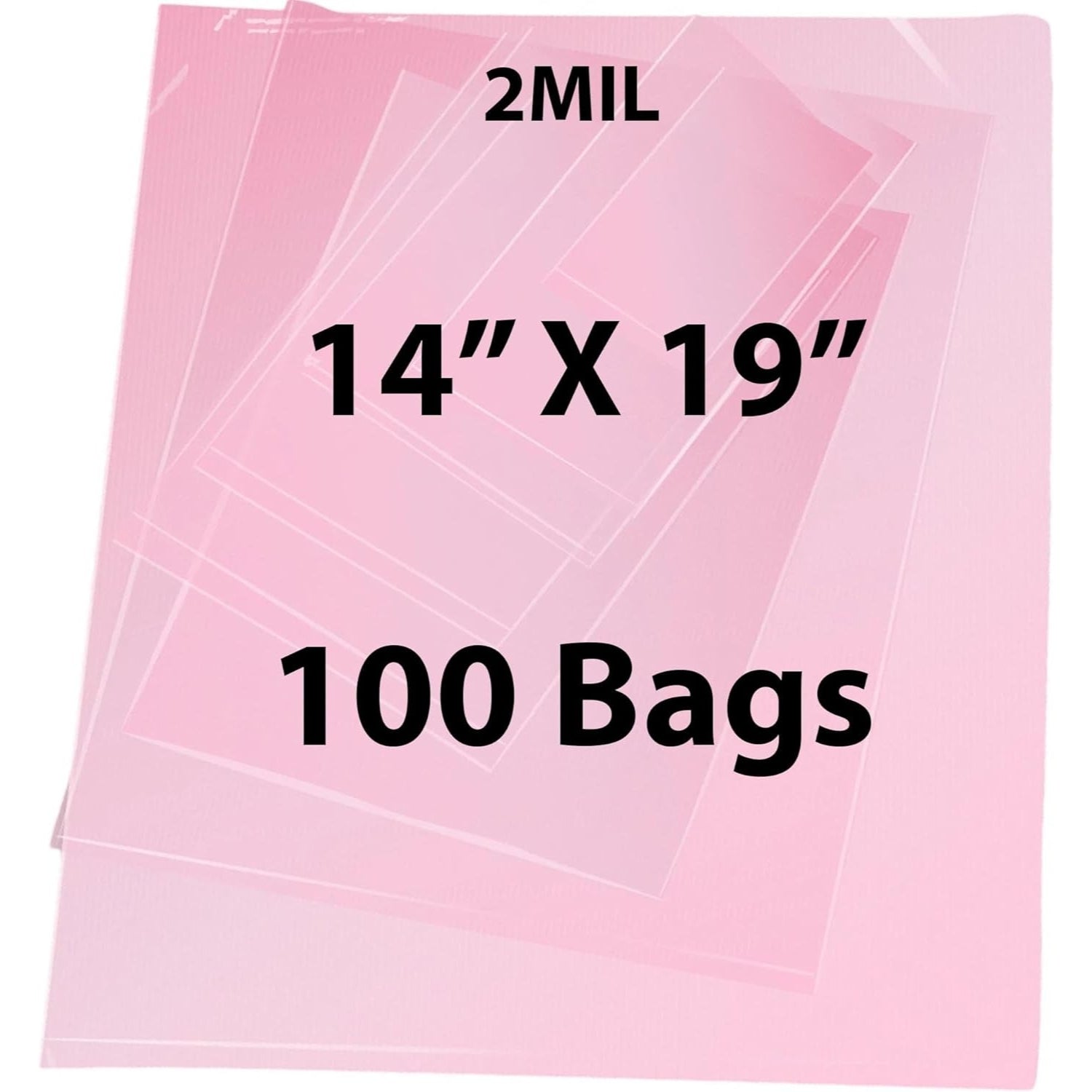 Pink Anti Static Bags 2 Mil 14" X 19" 100 Bags