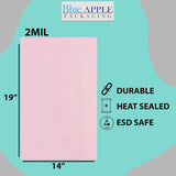Pink Anti Static Bags 2 Mil 14" X 19"
