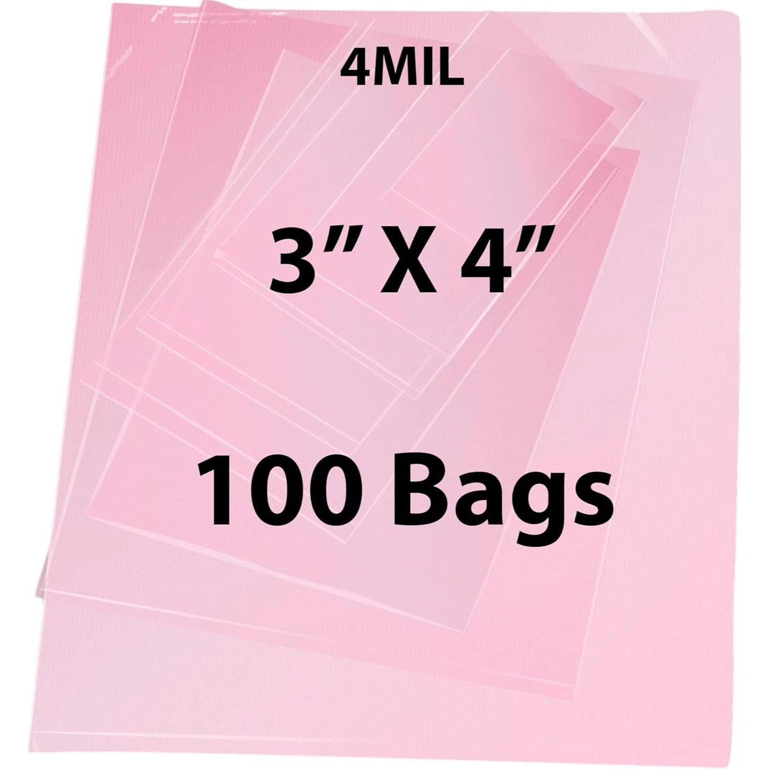 Pink Anti Static Bags 4 Mil 3" X 4" 100 Bags