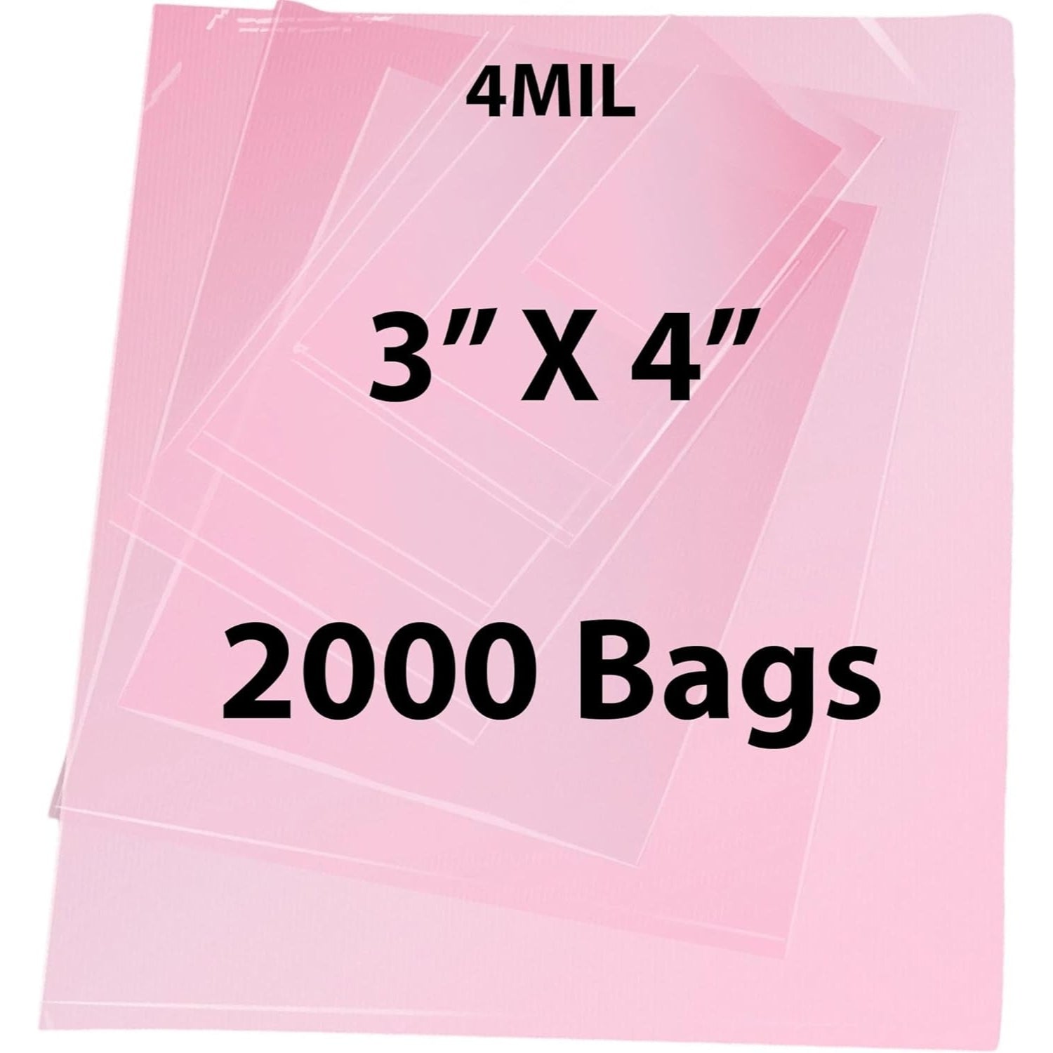Pink Anti Static Bags 4 Mil 3" X 4" 2000 Bags