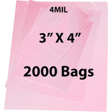 Pink Anti Static Bags 4 Mil 3" X 4" 2000 Bags