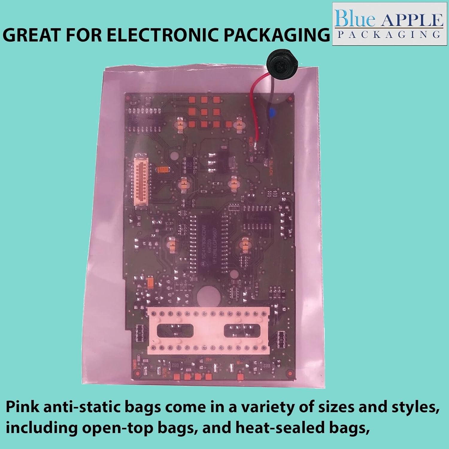 Pink Anti Static Bags 4 mil 12" X 15"