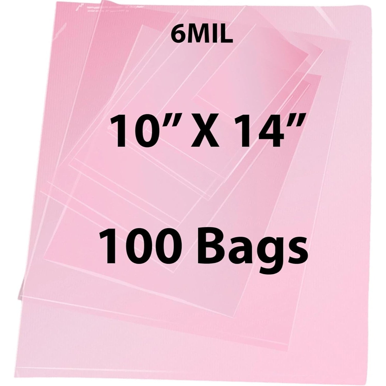 Pink Anti Static Bags 6 Mil 10" X 14" 100 Bags