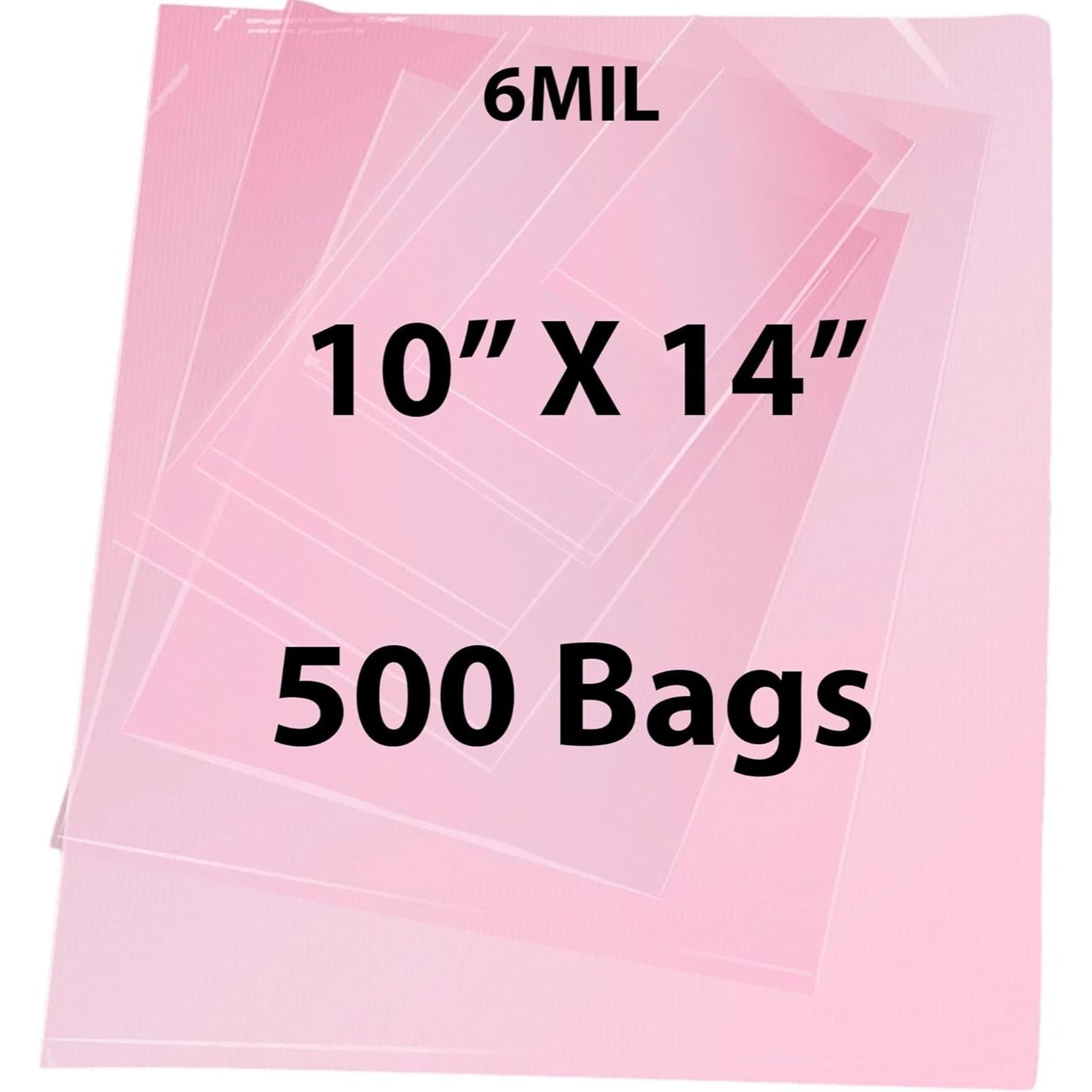 Pink Anti Static Bags 6 Mil 10" X 14" 500 Bags