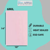 Pink Anti Static Bags 6 Mil 10" X 14"