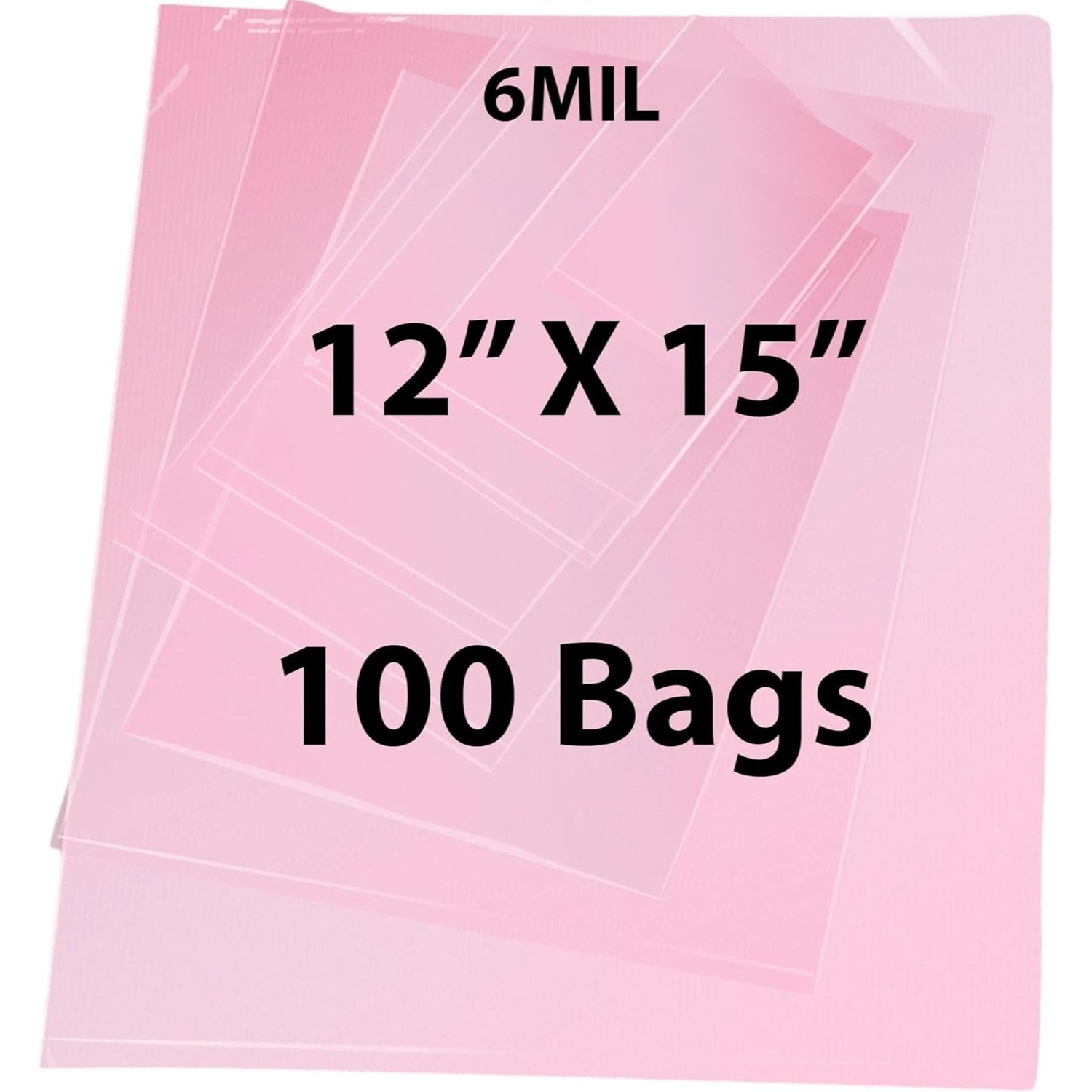 Pink Anti Static Bags 6 Mil 12" X 15" 100 Bags