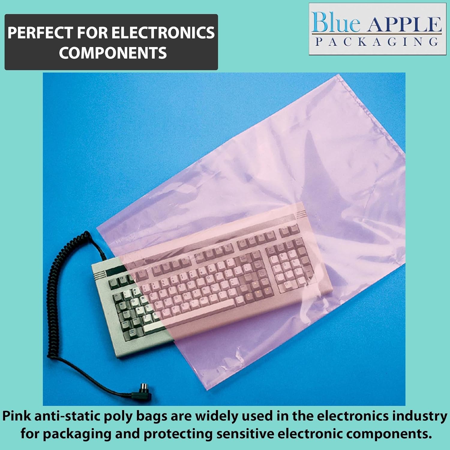 Pink Anti Static Bags 6 Mil 12" X 15"