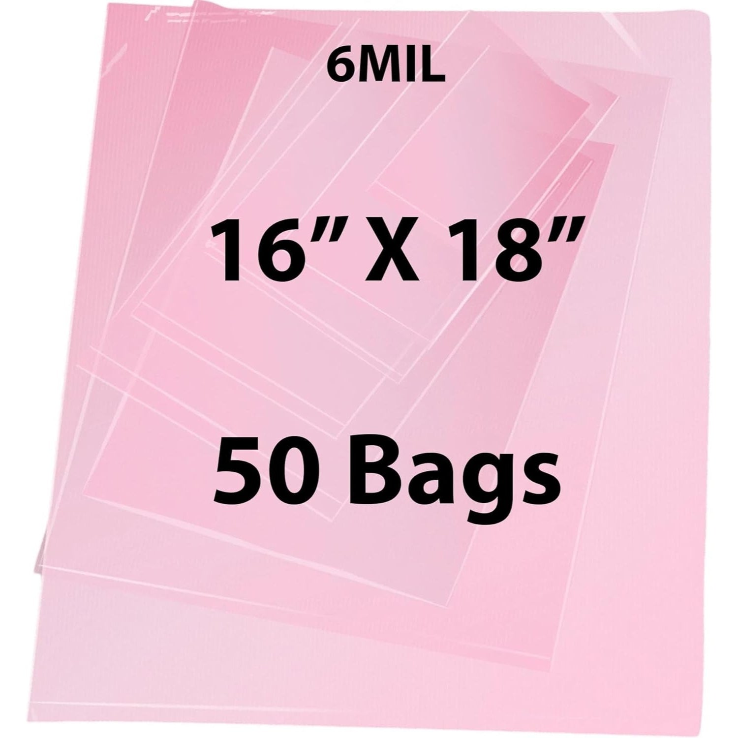 Pink Anti Static Bags 6 Mil 16" X 18" 50 Bags
