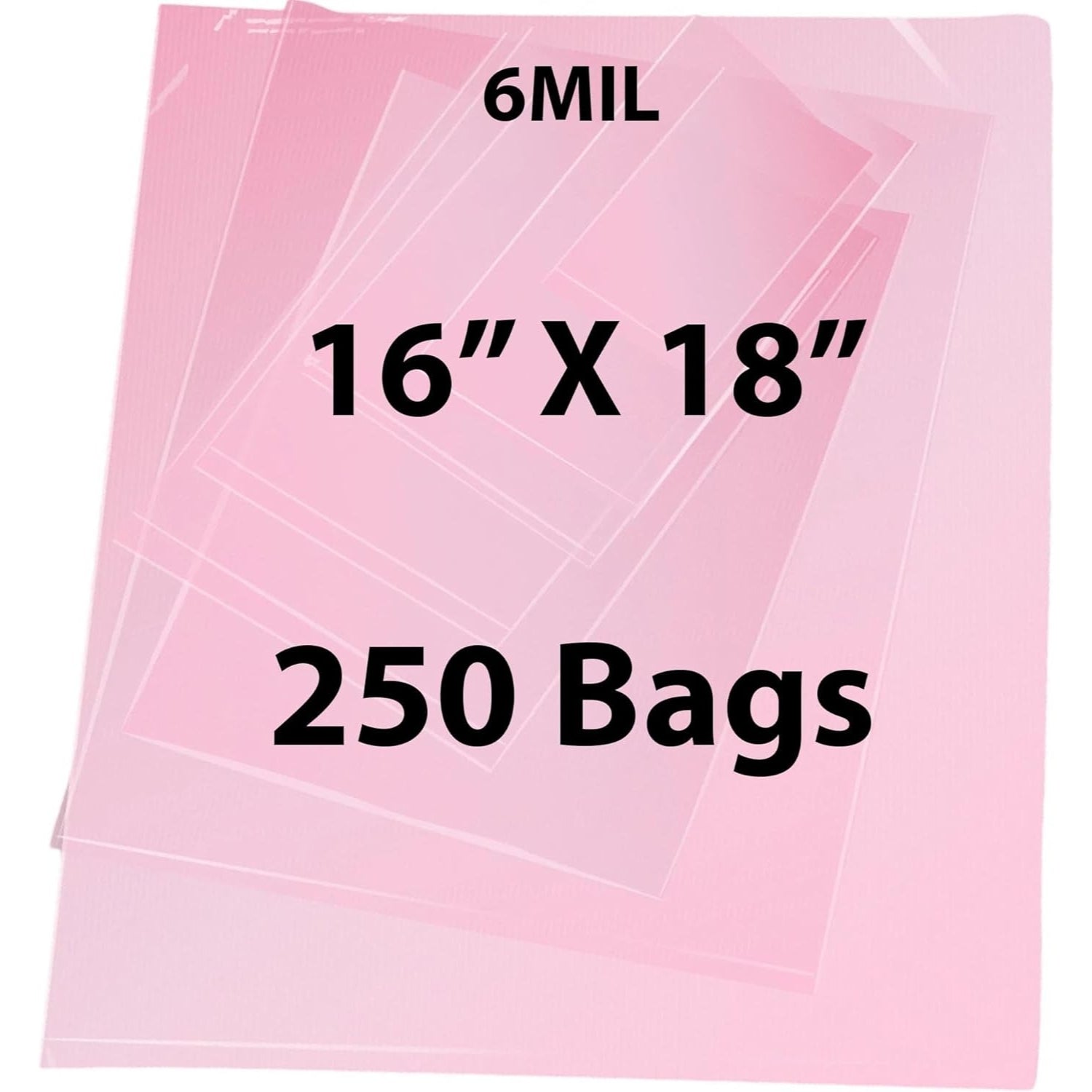 Pink Anti Static Bags 6 Mil 16" X 18" 250 Bags