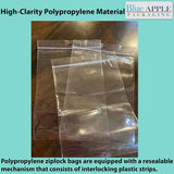 Polypropylene Ziplock Bags with hang hole 2 Mil 5X7 inches