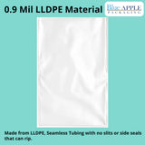 3" X 15" 0.9 Mil Clear Linear LDPE Flat Bags