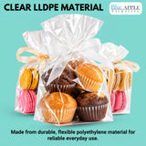 10" X 6" X 22" 0.70 Mil Clear TUF-R Heavy LLDPE Gusset Bags