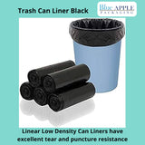 38" X 58" 55 Gal Black LLDPE Trash Can Liners 1 Mil