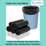 15" X 9" X 32" 7 1/2-10 Gal Black LLDPE Trash Can Liners 0.4 Mil
