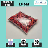 5" X 7" 1.8 Mil Std Linear LDPE Clear Flat Poly Bags