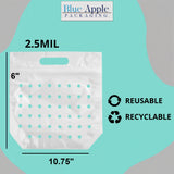 10.75X6 + 4 Inches clear vented produce pouch with bottom gusset size and scale image
