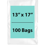 Clear poly bags 1 Mil Size 13 inch (width) X 17 inch (Height) Pack of 100 bags