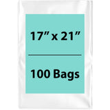 Clear poly bags 1 Mil Size 17 inch (width) X 12 inch (Height) Pack of 100 Bags
