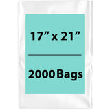 LDPE Clear Poly Bags 17X21 inches 2000 Bags