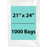 Clear poly bags 1 Mil Size 21 inch (width) X 24 inch (Height) Pack of 1000 Bags