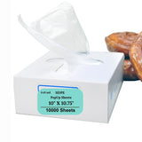 10" X 10.75" 0.45 Mil Wrap-Eze HDPE Pop-Up Food Service Sheets