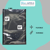 10 x 13 3 Mil co-extruded black back vacuum pouc