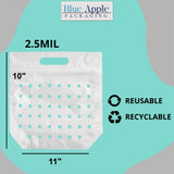 11 in X 10 in + 4 inbottom gusset vented produce bag dimensions and size reference