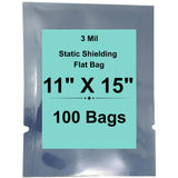 11" X 15" 3 Mil StratoGrey Static Shielding ESD Bags