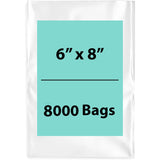 LDPE Clear Poly Bags 6X8 inches 8000 Bags