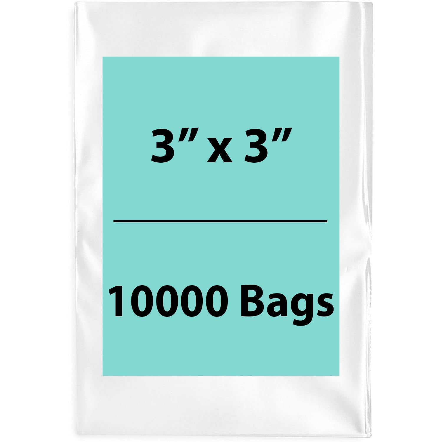 Clear Poly Bags 1.25Mil 3X3 Flat Open Top (LDPE)