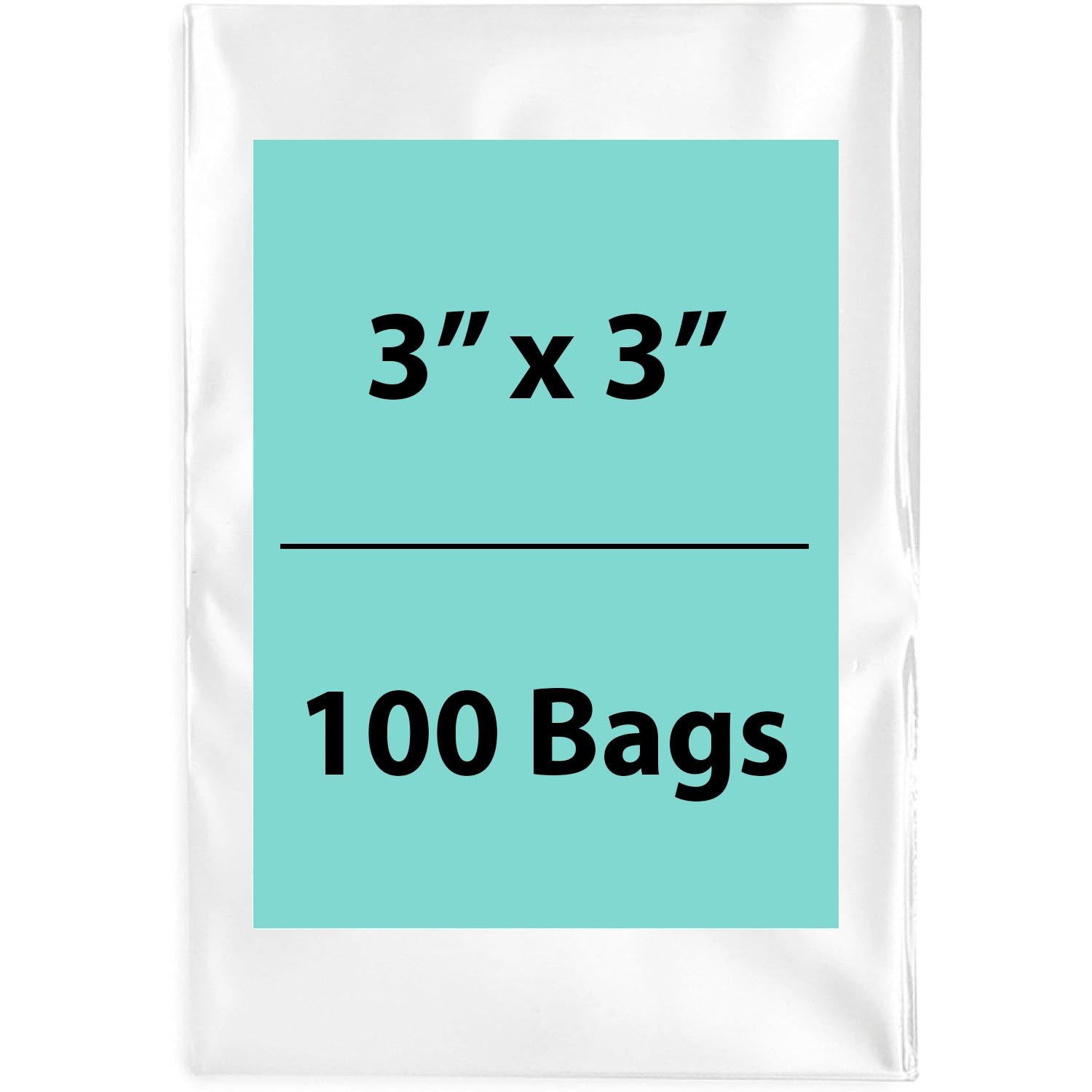Clear Poly Bags 1.25Mil 3X3 Flat Open Top (LDPE)