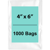 4X6 inches Clear Flat Poly Bags 1.5Mil Open Top (LDPE)