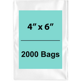 4X6 inches Clear Flat Poly Bags 1.5Mil Open Top (LDPE)