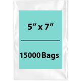 LDPE Clear Poly Bags 5X7 inches 15000 Bags