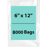 LDPE Clear Poly Bags 6X12 inches 8000 Bags