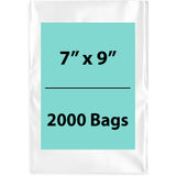 7X9 inches Clear Flat Poly Bags 1.25Mil Open Top (LDPE)