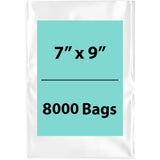 7X9 inches Clear Flat Poly Bags 1.25Mil Open Top (LDPE)