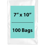 Clear Poly bags 1.25 Mil 7 inch (width) X 10 inch (Height) Pack of 100 Bags