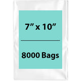 7X10 inches Clear Flat Poly Bags 1.25Mil Open Top (LDPE)