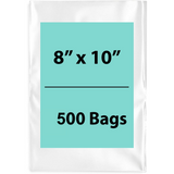 8X10 inches Clear Flat Poly Bags 1.25Mil Open Top (LDPE)