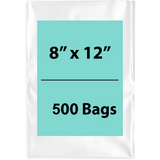 8X12 inches Clear Flat Poly Bags 1.25Mil Open Top (LDPE)