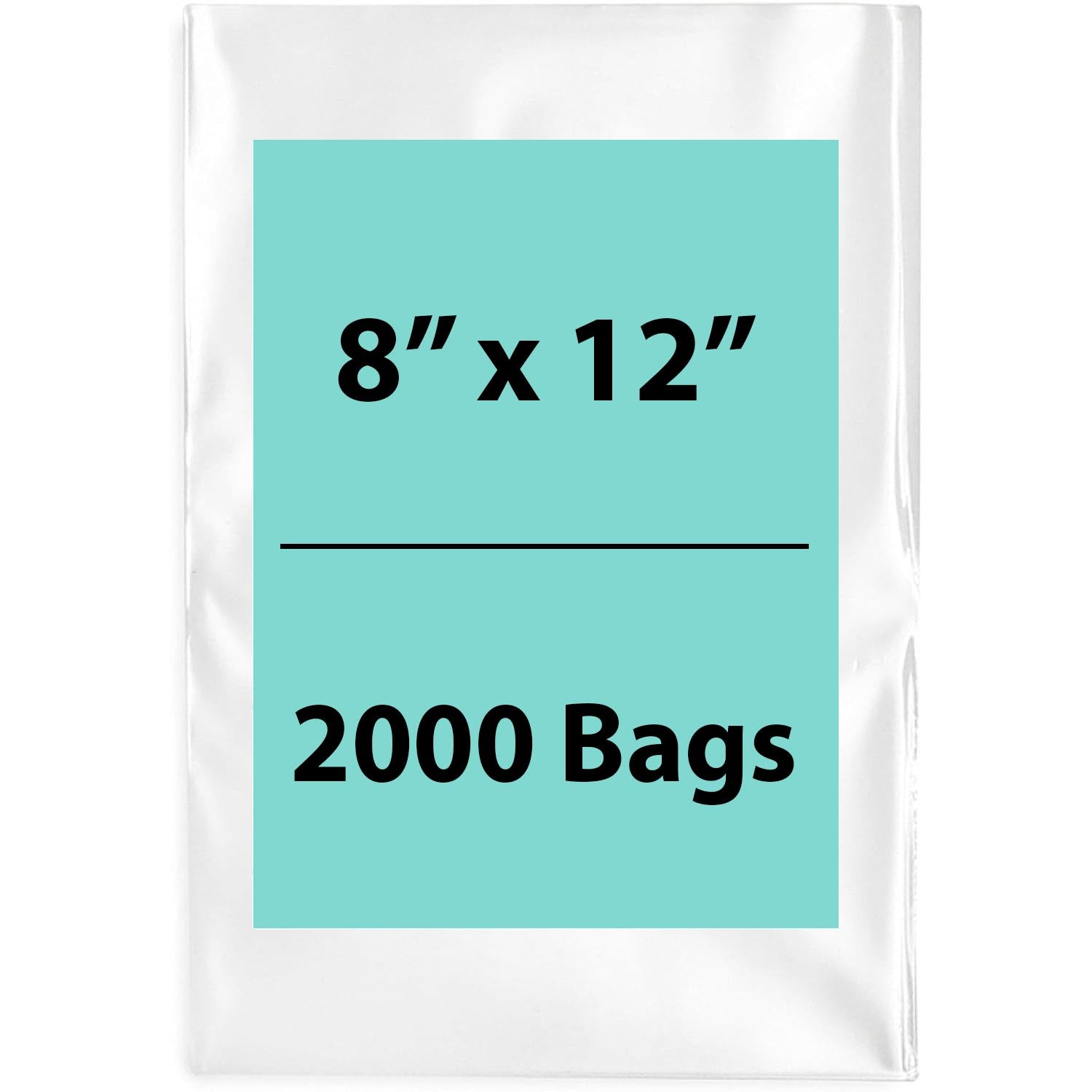 Clear Poly Bags 1.25Mil 8X12 Flat Open Top (LDPE)