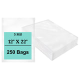 12 x 22 5 Mil Clear Co-Extruded Vacuum Pouches