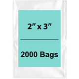 2X3 inches Clear Flat Poly Bags 1.5Mil Open Top (LDPE)