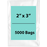 2X3 inches Clear Flat Poly Bags 1.5Mil Open Top (LDPE)