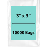 Clear Poly Bags 1.5Mil 3X3 Flat Open Top (LDPE)