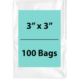 Clear Poly Bags 1.5Mil 3X3 Flat Open Top (LDPE)