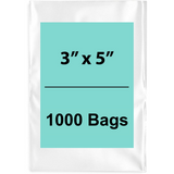 Clear Poly Bags 3"X5" 1.5 Mil 1000 Bags