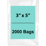 Clear Poly Bags 3"X5" 1.5 Mil 2000 Bags
